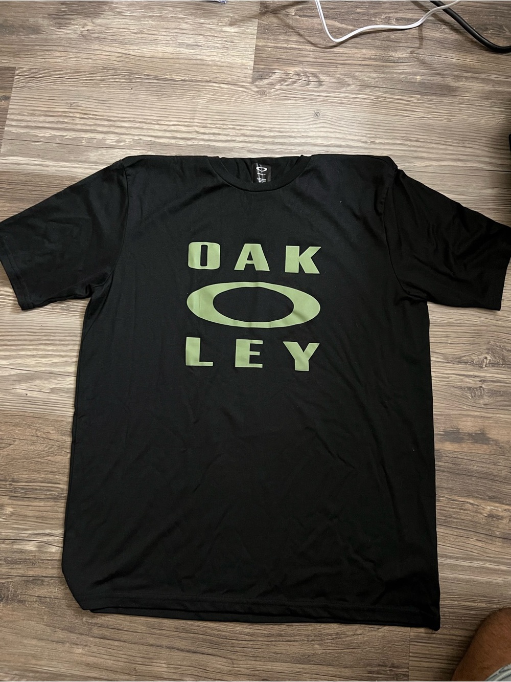 Oakley Black Short-Sleeve Tee with Olive Logo